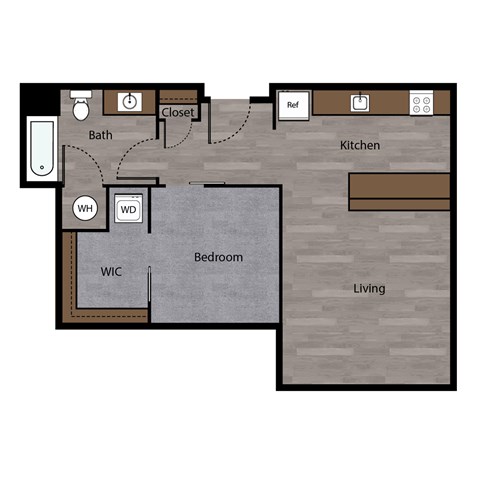 The Lager Floor Plan at Benson Lights Apartments in Omaha, NE